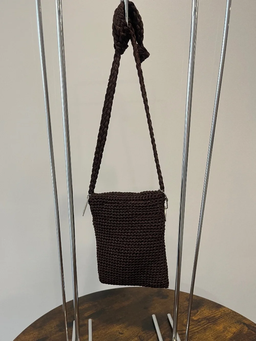 The Sak Brown Crochet Crossbody Small Purse